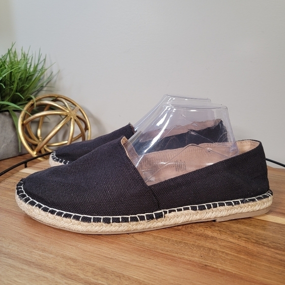 Old Navy Black Jack Espadrilles Canvas Flats Summer Vacation Size 11 - Picture 7 of 16